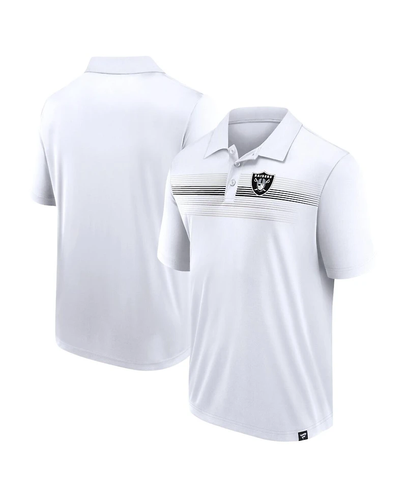 Men's Fanatics White Las Vegas Raiders Victory For Us Interlock Polo Shirt