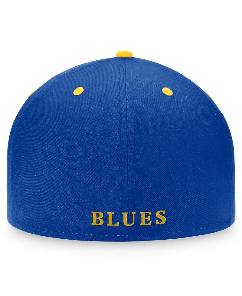 Men's Fanatics Royal Distressed St. Louis Blue Distresseds Heritage Vintage-Like Retro Fitted Hat