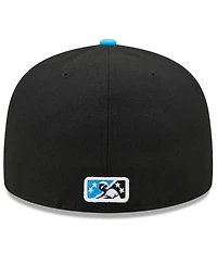 Men's New Era Black, Light Blue Beloit Sky Carp Marvel x Minor League 59FIFTY Fitted Hat
