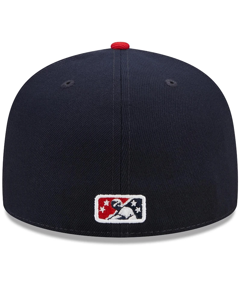 Men's New Era Navy, Red Memphis Redbirds Marvel x Minor League 59FIFTY Fitted Hat