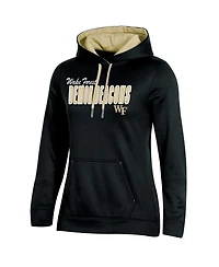 Women's Champion Black Wake Forest Demon Deacons Team Pullover Hoodie