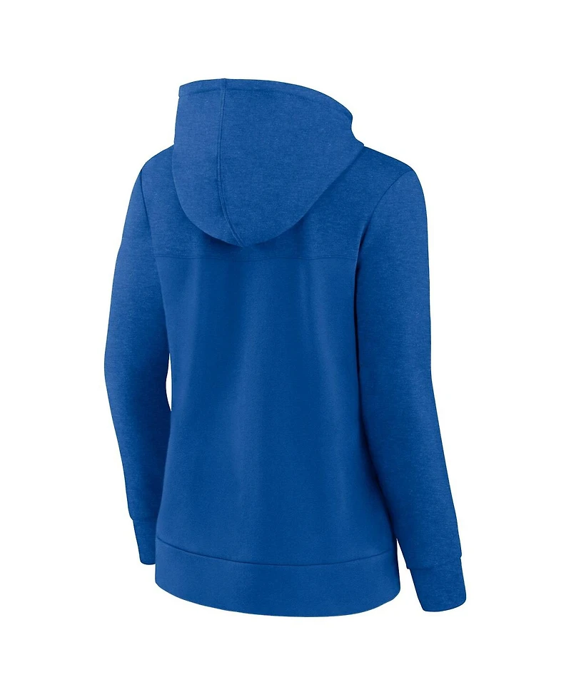 Women's Fanatics Heather Royal New York Giants Plus City Ties Full-Zip Hoodie