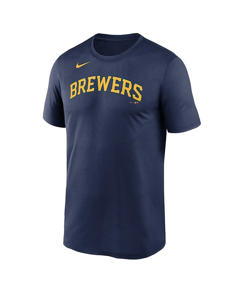 Men's Nike Navy Milwaukee Brewers New Legend Wordmark T-shirt