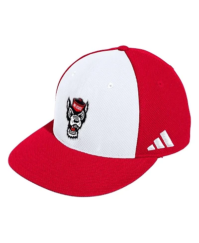 Men's adidas White Nc State Wolfpack On-Field Baseball Fitted Hat