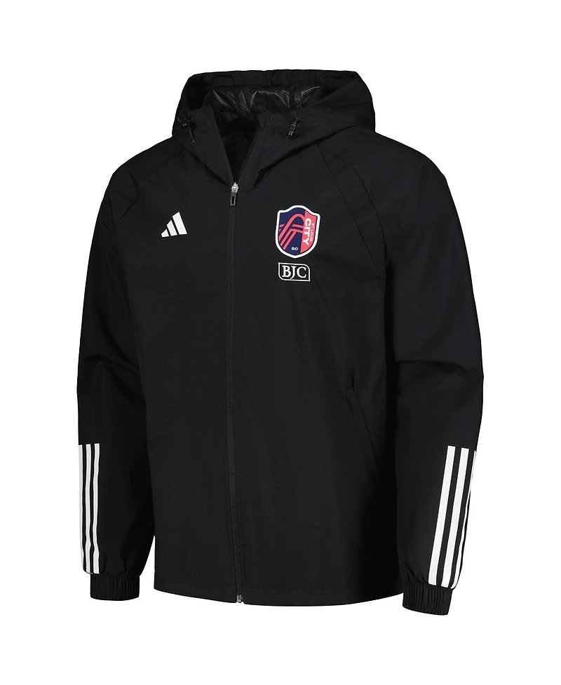 Men's adidas Black St. Louis City Sc 2024 All-Weather Raglan Full-Zip Jacket