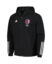 Men's adidas Black St. Louis City Sc 2024 All-Weather Raglan Full-Zip Jacket