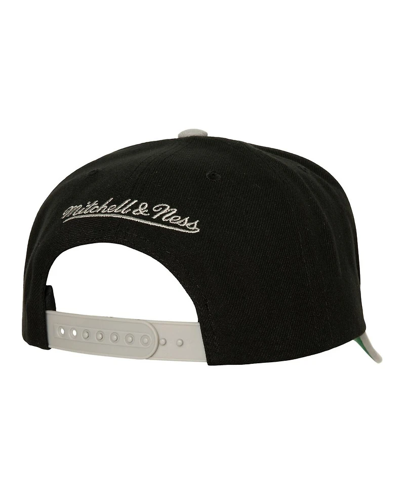 Men's Mitchell & Ness Black, Gray Brooklyn Nets Soul Xl Logo Pro Crown Snapback Hat