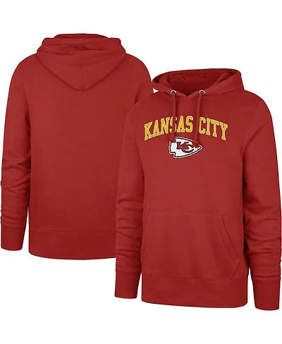Men's '47 Brand Red Kansas City Chiefs Arch Game Headline Pullover Hoodie