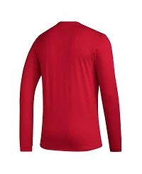 Men's adidas Red New York Bulls 2023 Club Dna Long Sleeve Aeroready T-shirt