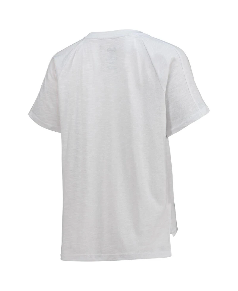 Women's Concepts Sport White Distressed Inter Miami Cf Resurgence T-shirt