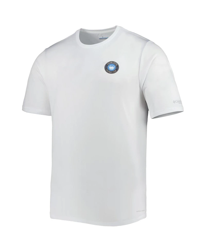 Men's Columbia White Charlotte Fc Terminal Tackle Omni-Shade T-shirt