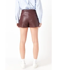English Factory Women's Pu Skorts