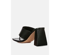 Muse Me Triangular Block Heel Thong Sandals