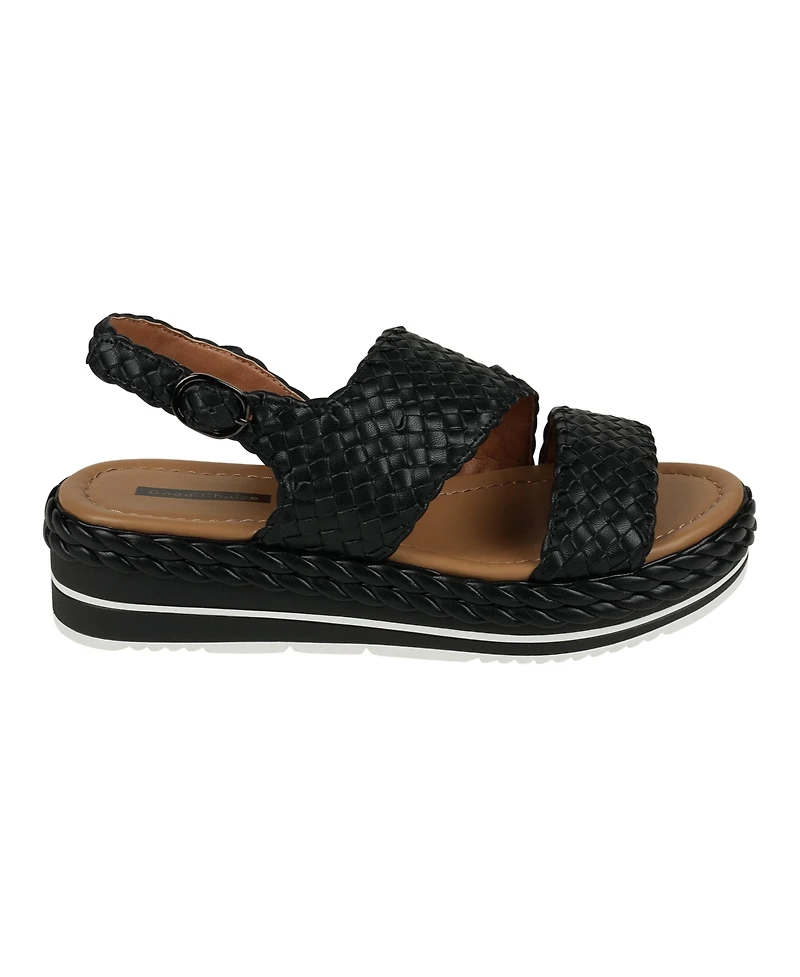 Gc Shoes Women's Gallante Double Band Slingback Platform Sandals
