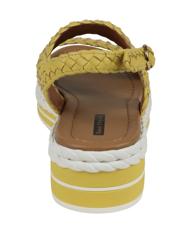 Gc Shoes Women's Gallante Double Band Slingback Platform Sandals