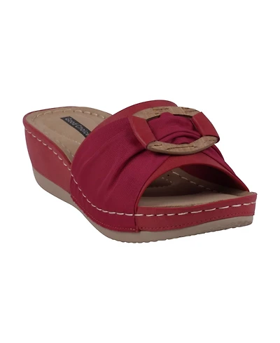 Gc Shoes Women's Ellen Comfort Slip On Wedge Sandals