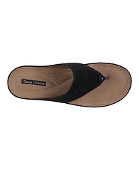 Gc Shoes Women's Wagner Embellished Thong Wedge Sandals