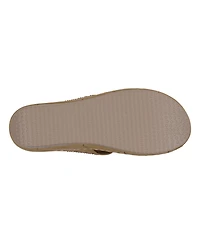 Gc Shoes Women's Santiago Perforated Studded Slip-On Wedge Sandals