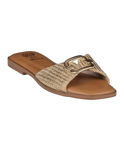 Gc Shoes Women's Davina Hardware Slide Flat Sandals