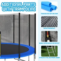 Streamdale 12 Ft Trampoline Outside Safety Net With Basketball Hoop