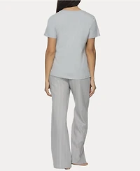 Felina Women's Mirielle 2 Pc. Short Sleeve Pajama Set