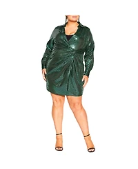 Plus Sequin Glow Dress