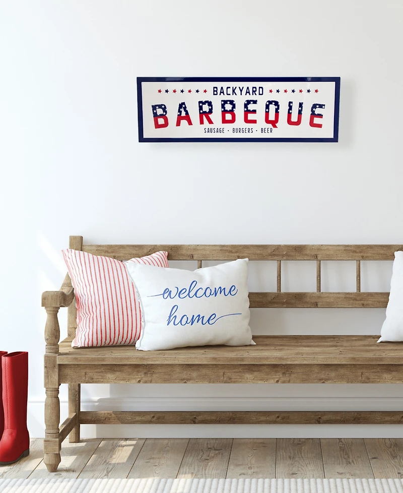 Northlight Backyard Barbeque Americana Metal Wall Sign, 23"