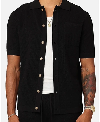 Zyair Rib Knit Button Up Shirt