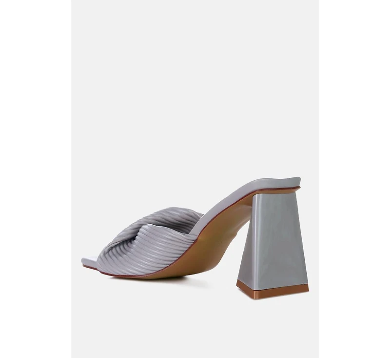 Cupid Kiss Pleated Twist Strap Sandals Women