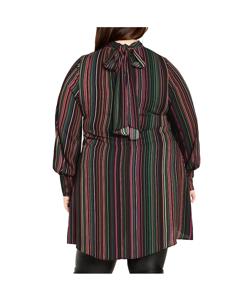 City Chic Women's Illusion Tunic Top