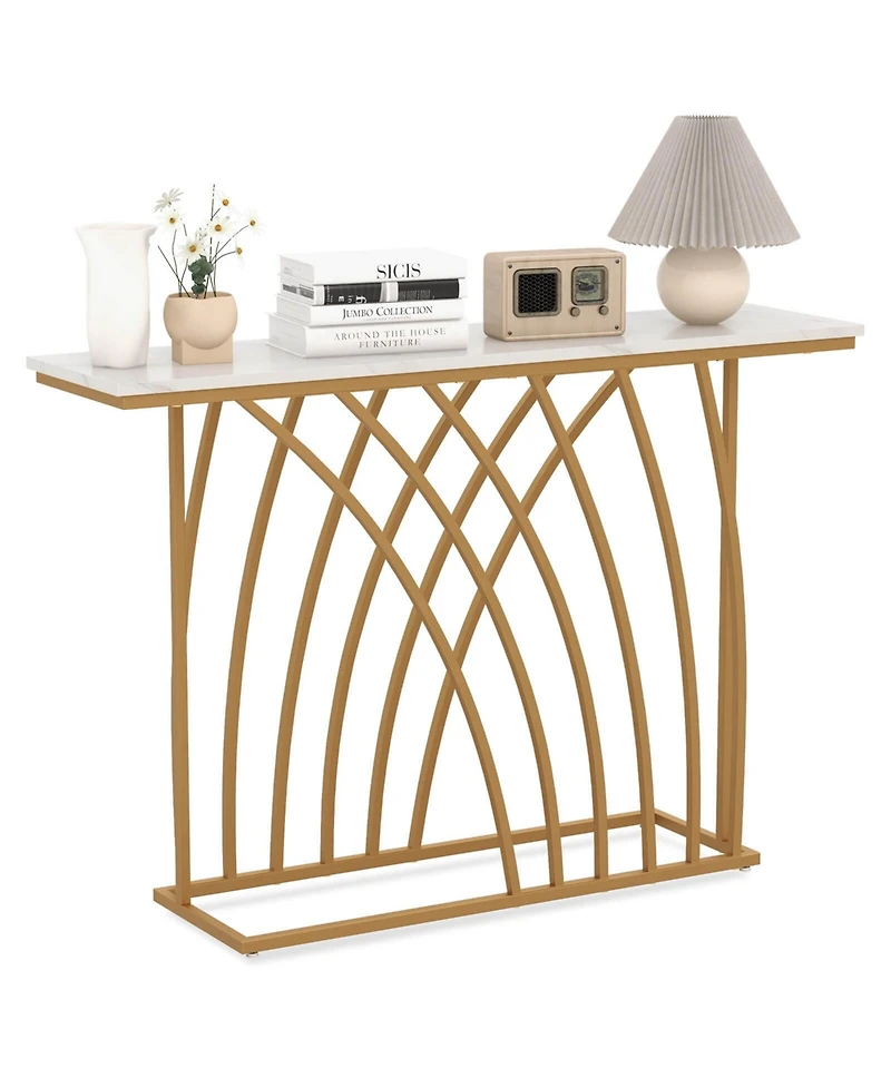48'' Console Table Modern Accent Entryway Table Long Behind Couch Table