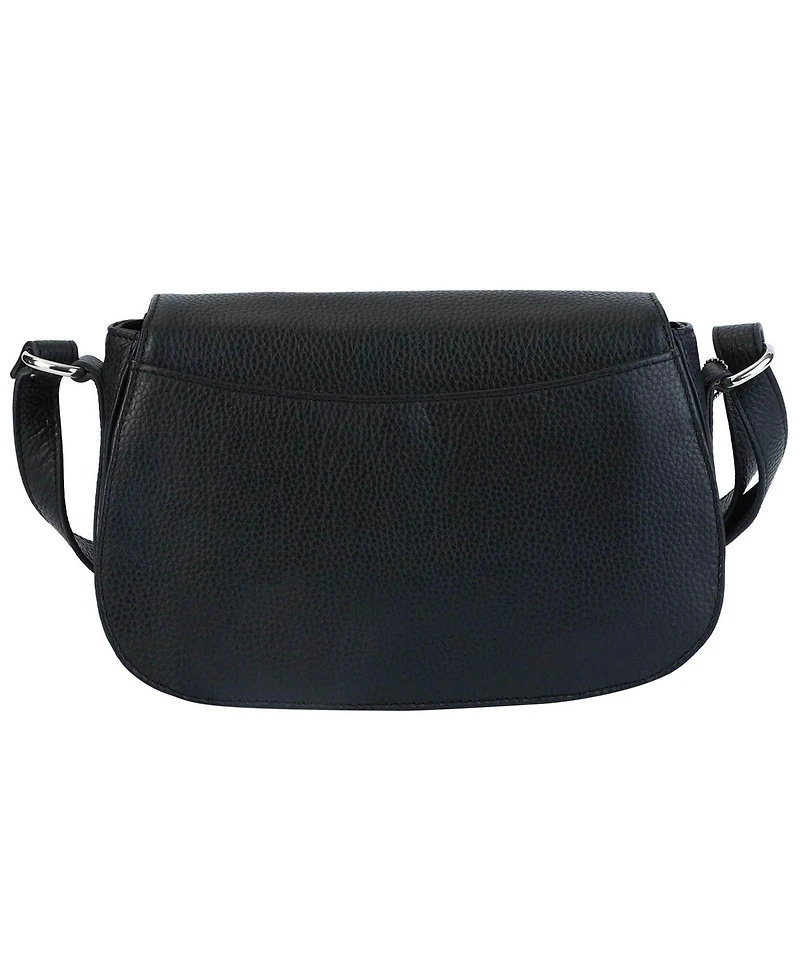 Mancini Pebbled Isabella Leather Crossbody Handbag