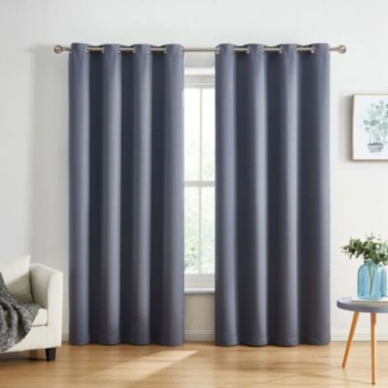 Camden Fashion 100 Blackout 2 Layer Winter Heat Blocking Thermal Insulated Energy Savings Window Curtain Drapery Grommet Panels For Office Bedroom Set Of 2