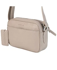Mancini Pebbled Collection Clara Leather Small Crossbody Bag