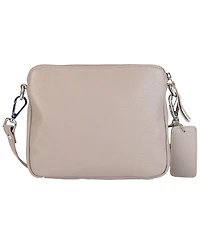 Mancini Pebbled Collection Valerie Leather Mini Crossbody Bag