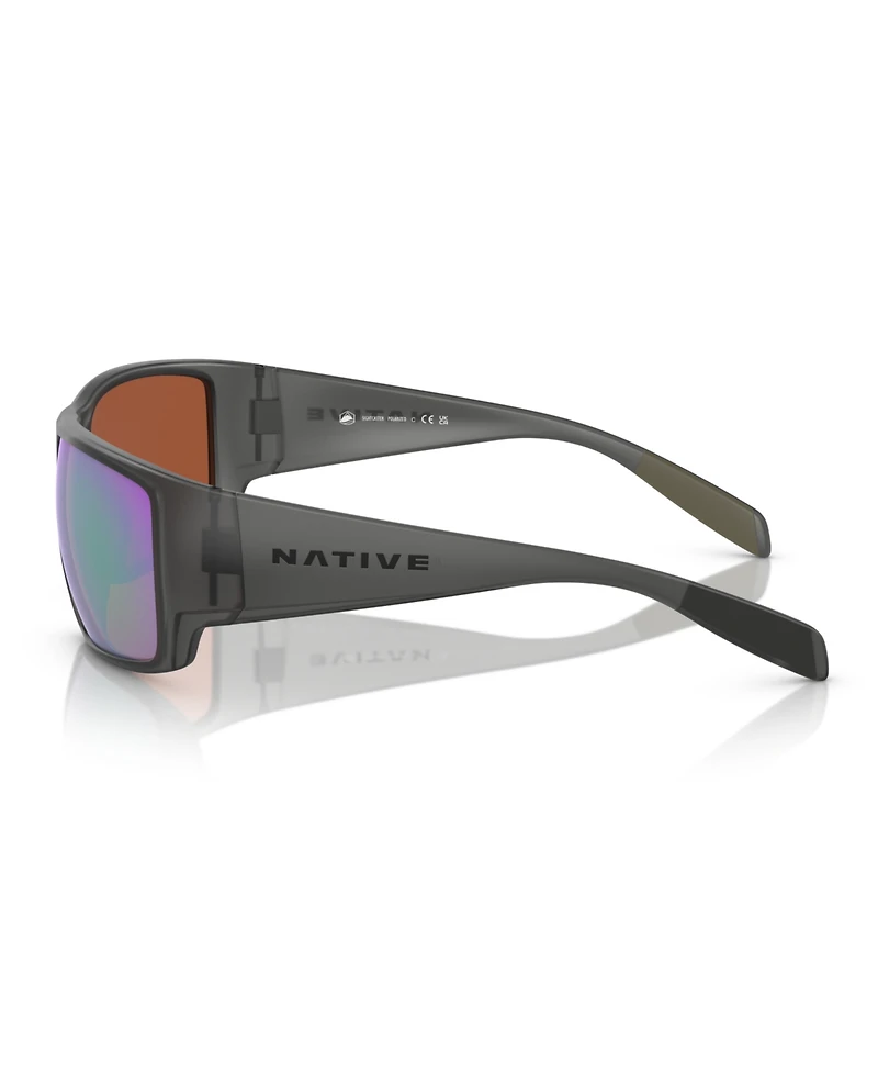 Native Eyewear Men's Sightcaster Polarized Sunglasses, Mirror Polar XD9021