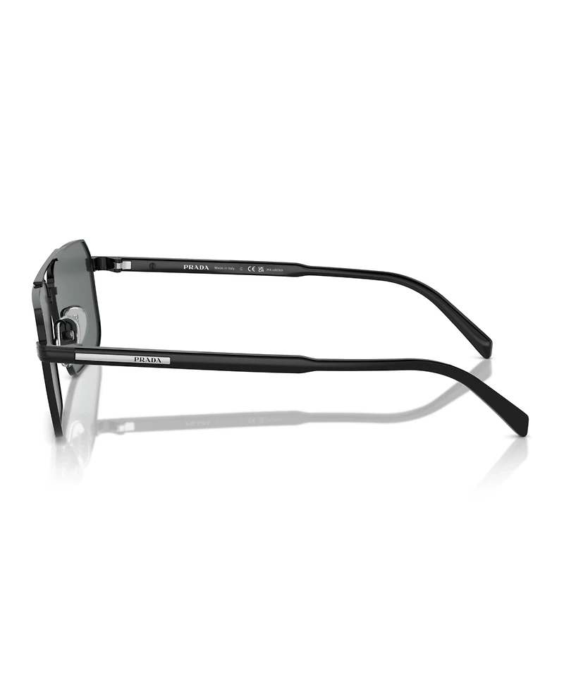 Prada Iconic Plaque Rectangle Men's Sunglasses