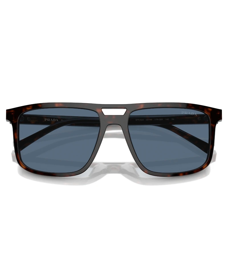 Prada Iconic Plaque Rectangular Men's Sunglasses