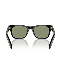 Prada Iconic Plaque Rectangular Men's Sunglasses