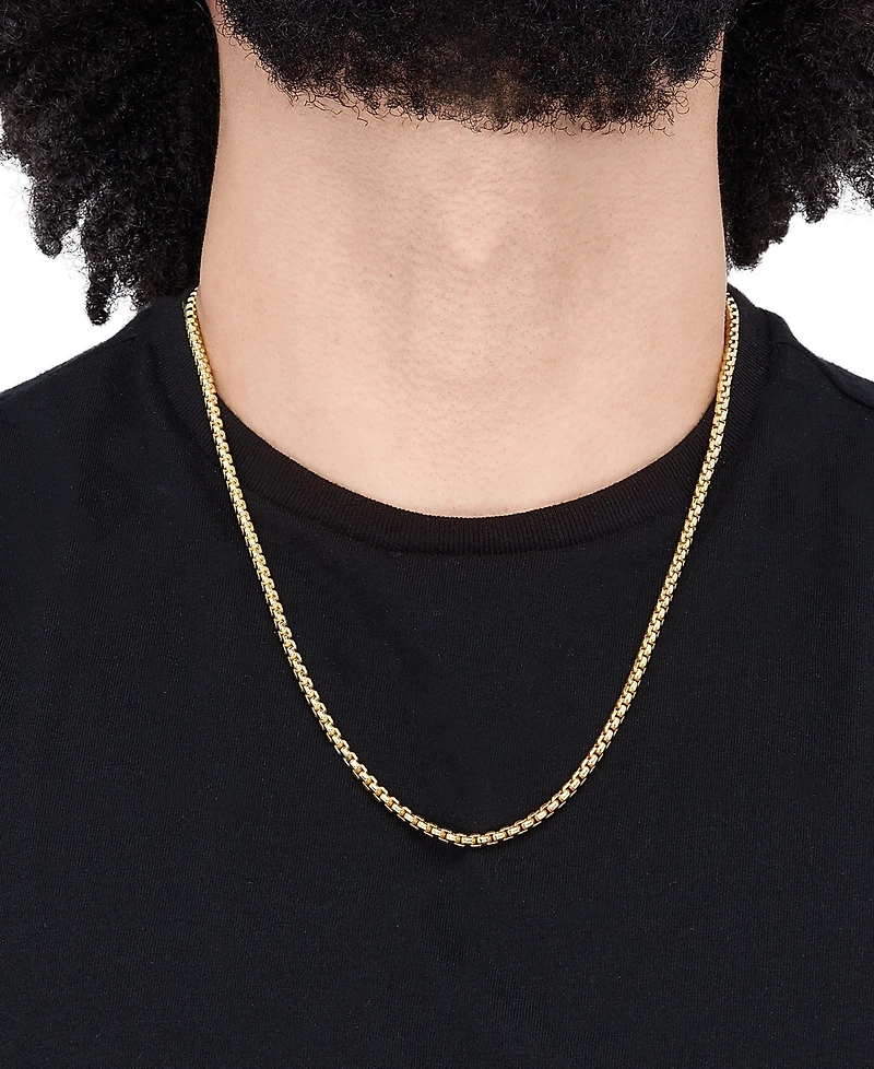 Round Box Chain 22" Strand Necklace (3-3/4mm) in 10k Gold