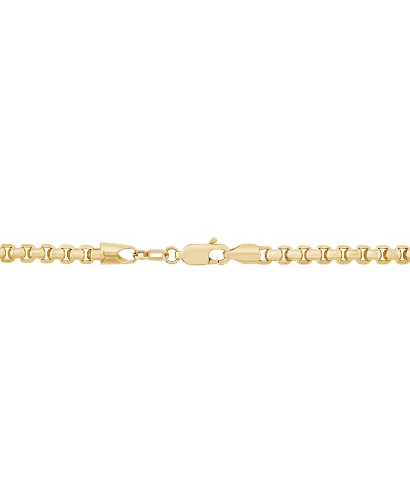 Round Box Chain 22" Strand Necklace (3-3/4mm) in 10k Gold