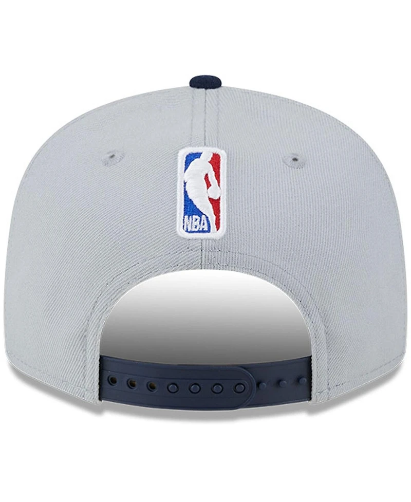 Men's New Era Gray, Navy Washington Wizards Tip-Off Two-Tone 9FIFTY Snapback Hat