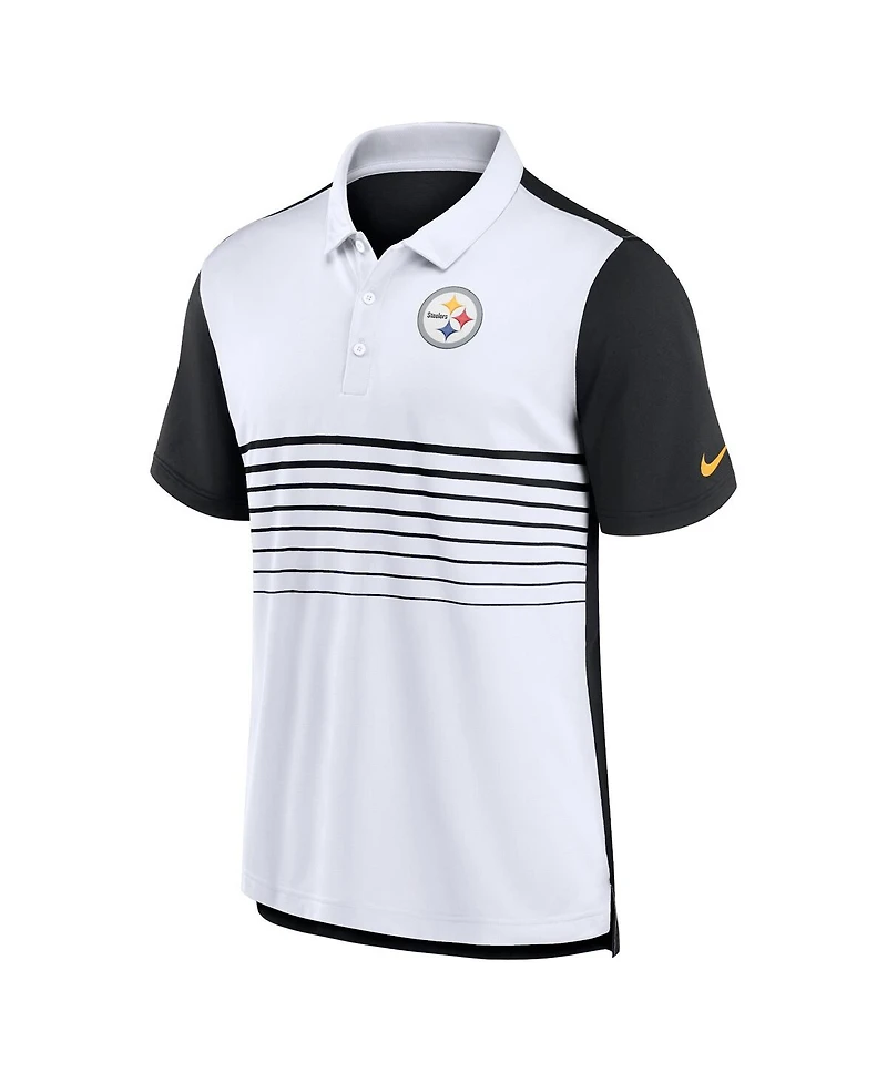 Men's Nike Black, White Pittsburgh Steelers Fashion Performance Polo Shirt