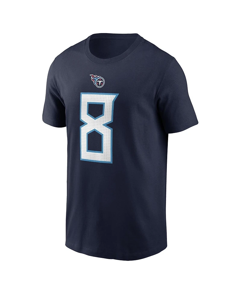 Men's Nike Will Levis Navy Tennessee Titans 2023 Nfl Draft Player Name and Number T-shirt