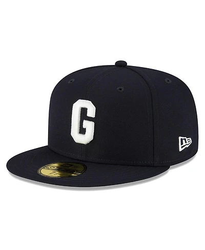 Men's New Era Navy Homestead Grays Turn Back The Clock 59FIFTY Fitted Hat