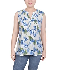 Women's Sleeveless Pintucked Blouse
