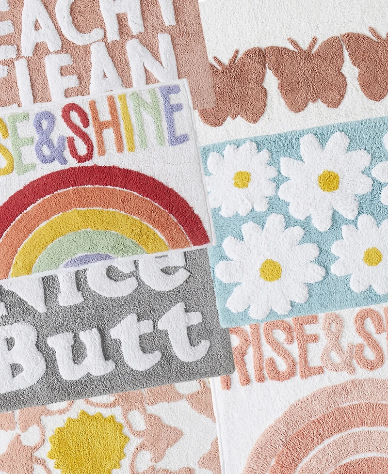 Jessica Simpson Rise & Shine Cotton Bath Rug, 20" x 32"