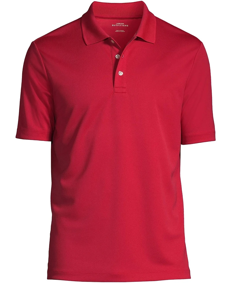 Lands' End Men's School Uniform Short Sleeve Solid Active Polo Shirts