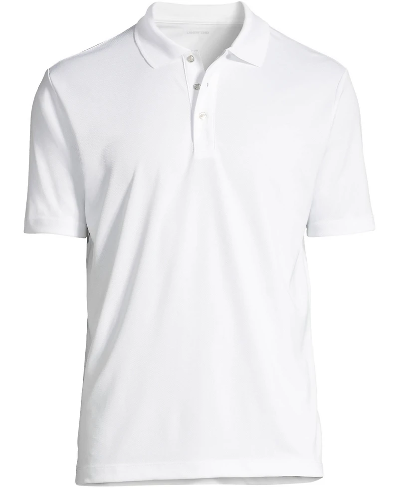 Lands' End Men's School Uniform Short Sleeve Solid Active Polo Shirts