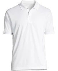 Lands' End Men's School Uniform Short Sleeve Solid Active Polo Shirts